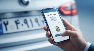 نمای نزدیک پلاک ملی نصبشده روی خودروی ایرانی